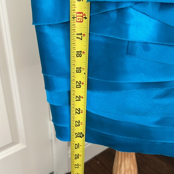 Satin Ocean  Blue bodycon mini by Bebe - Picture 4 of 8